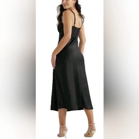 Sofia Vergara Women's NWT 'Carlie' Black Midi Dress. Size S - Picture 2 of 11